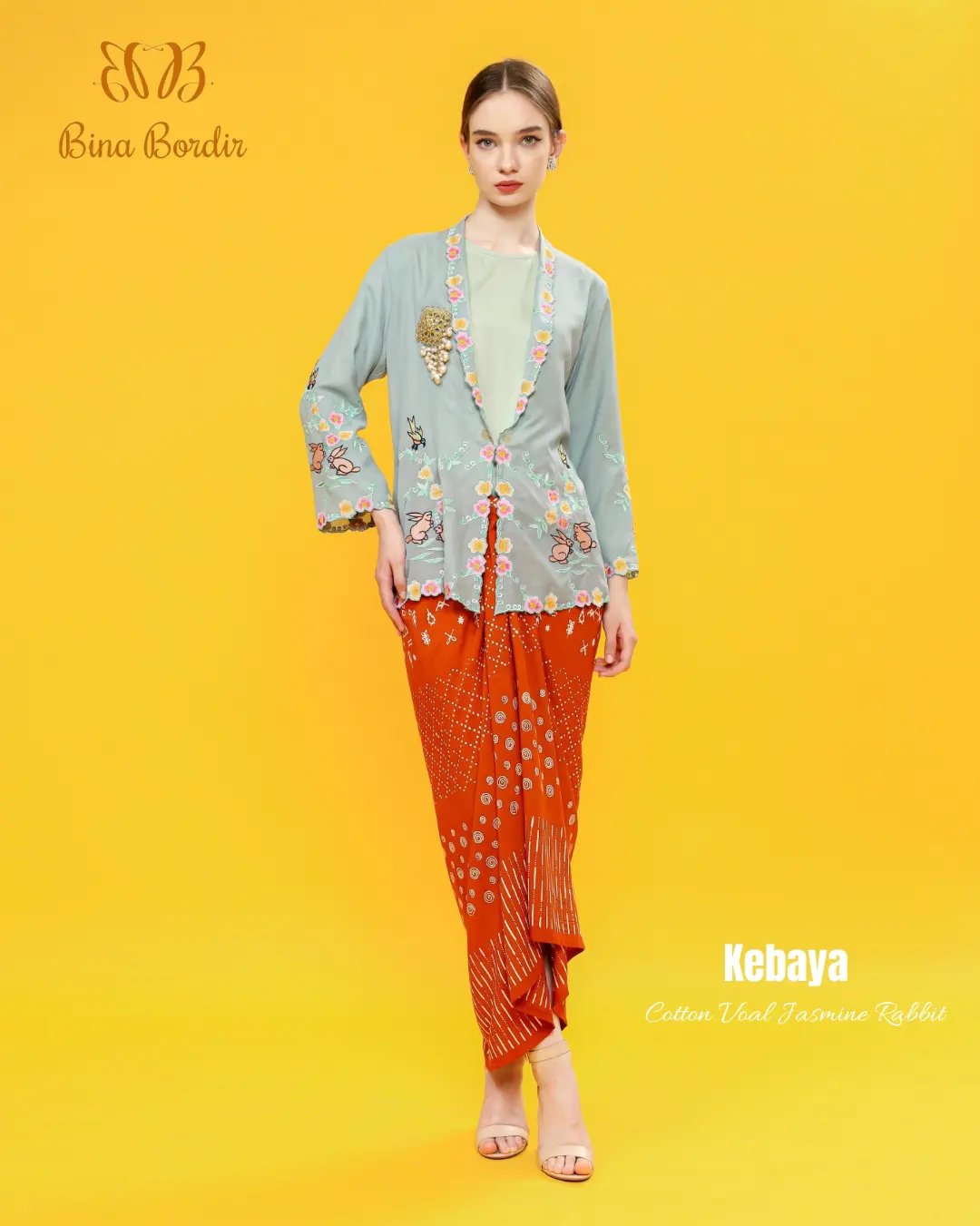 Kebaya Cotton Voal Jasmine Rabbit
